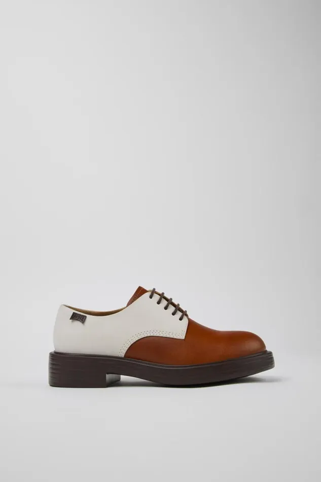 Formal Shoes Women Camper Twins Multicolor Leather And Nubuck Shoes