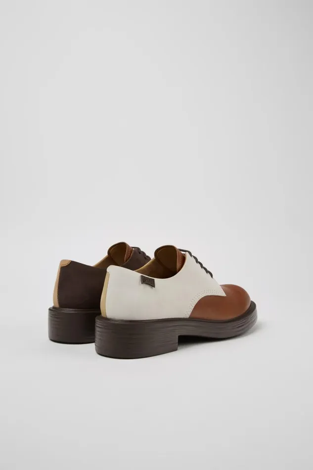 Formal Shoes Women Camper Twins Multicolor Leather And Nubuck Shoes