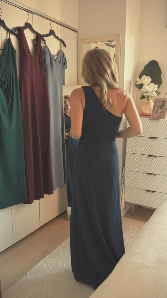 Formal Women Sachin and Babi Cece 4Way Stretch Crepe Gown 8211 Emerald
