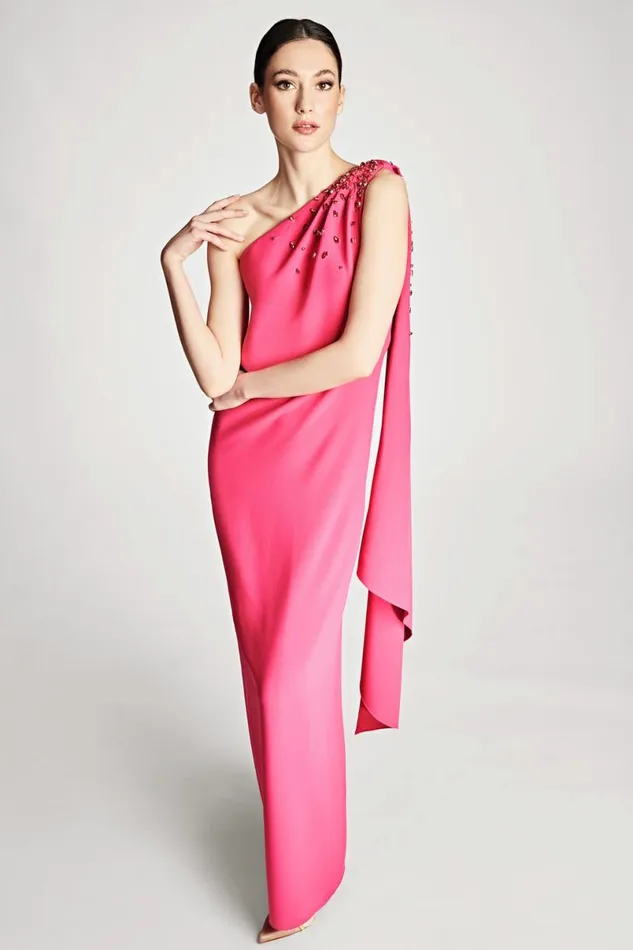 Formal Women Sachin and Babi Leslie Gown 8211 Rose Pink