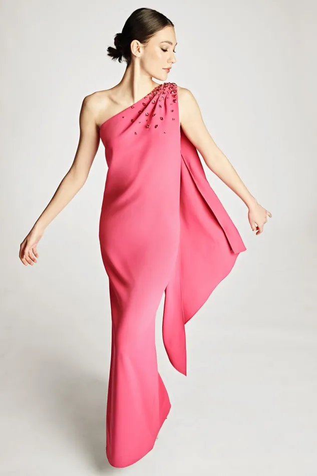 Formal Women Sachin and Babi Leslie Gown 8211 Rose Pink