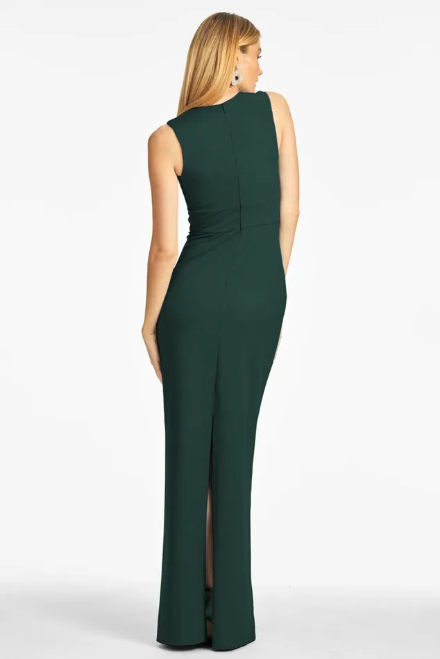 Formal Women Sachin and Babi Loretta 4Way Stretch Crepe Gown 8211 Emerald