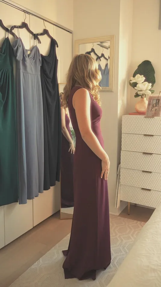 Formal Women Sachin and Babi Loretta 4Way Stretch Crepe Gown 8211 Emerald