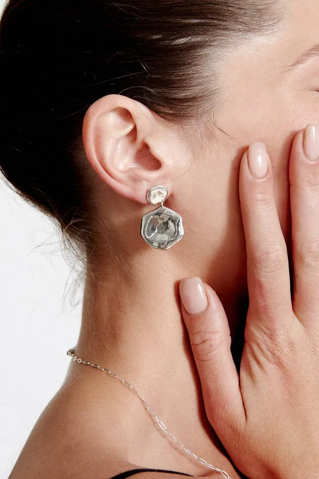 Fortuna Coin Earrings Silver Women Chan Luu Earrings