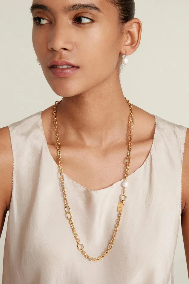 Frances Long Necklace Yellow Gold Women Chan Luu Necklaces