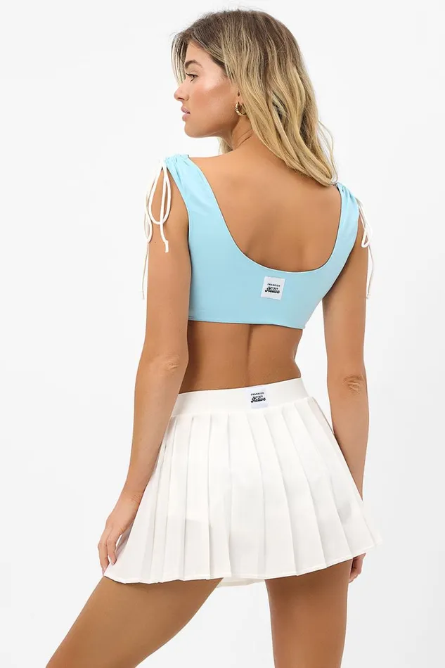 Frankies Bikinis Active Women Windy Tennis Skirt White