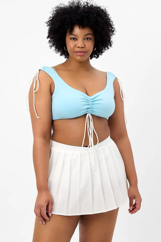 Frankies Bikinis Active Women Windy Tennis Skirt White