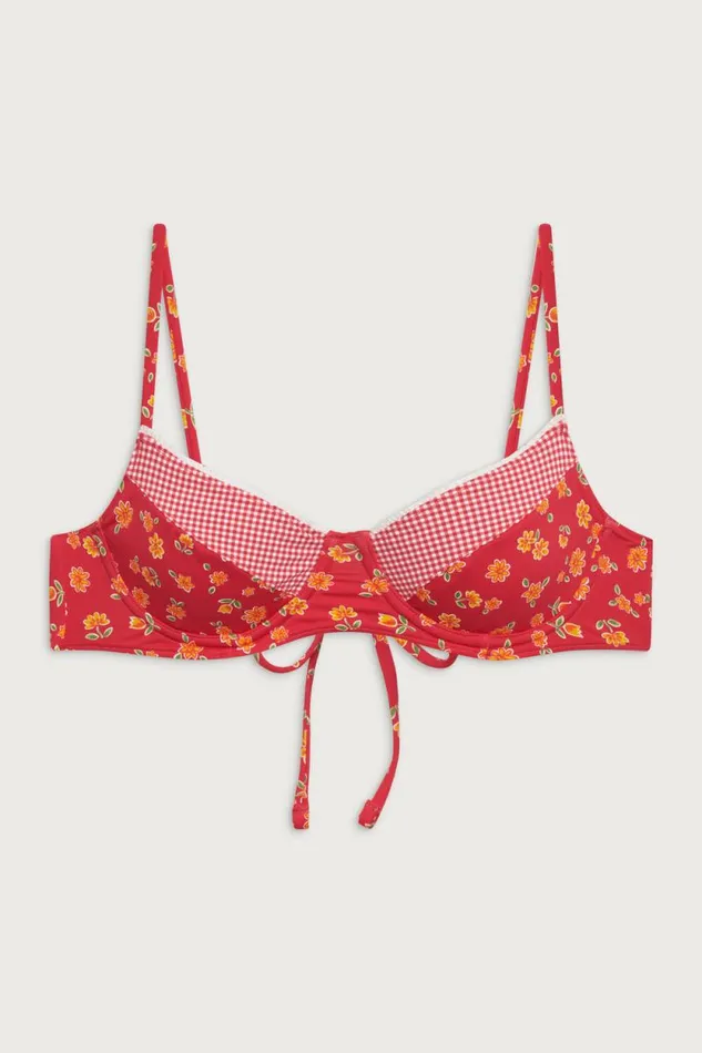 Frankies Bikinis Bikinis Women Autumn Floral Underwire Bikini Top Summer Flower