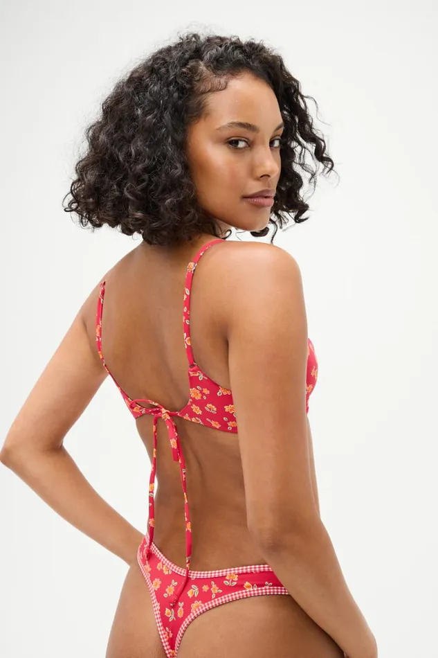 Frankies Bikinis Bikinis Women Autumn Floral Underwire Bikini Top Summer Flower
