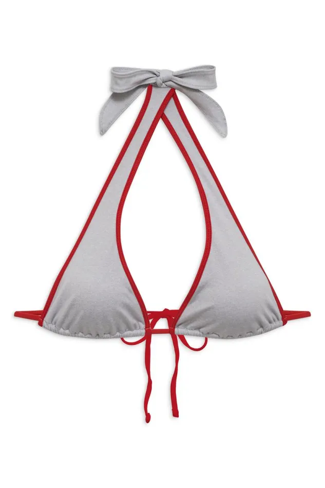 Frankies Bikinis Bikinis Women Diana Halter Bikini Top Cherry Mint