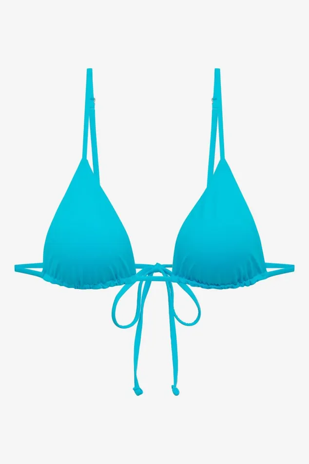 Frankies Bikinis Bikinis Women Lumia Triangle Bikini Top Morning Blue