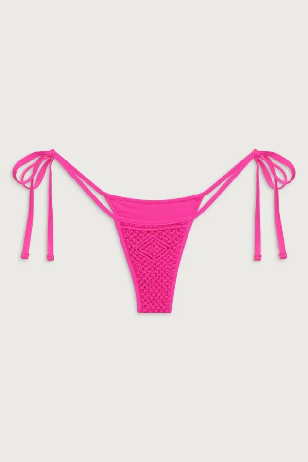 Frankies Bikinis Bikinis Women Naia Tie Side Skimpy Bikini Bottom Sea Star Pink