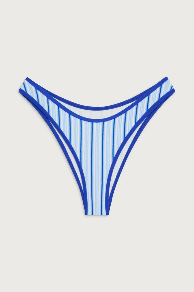 Frankies Bikinis Bikinis Women X DJERF AVENUE Dove Classic Bikini Bottom Seaside Stripe