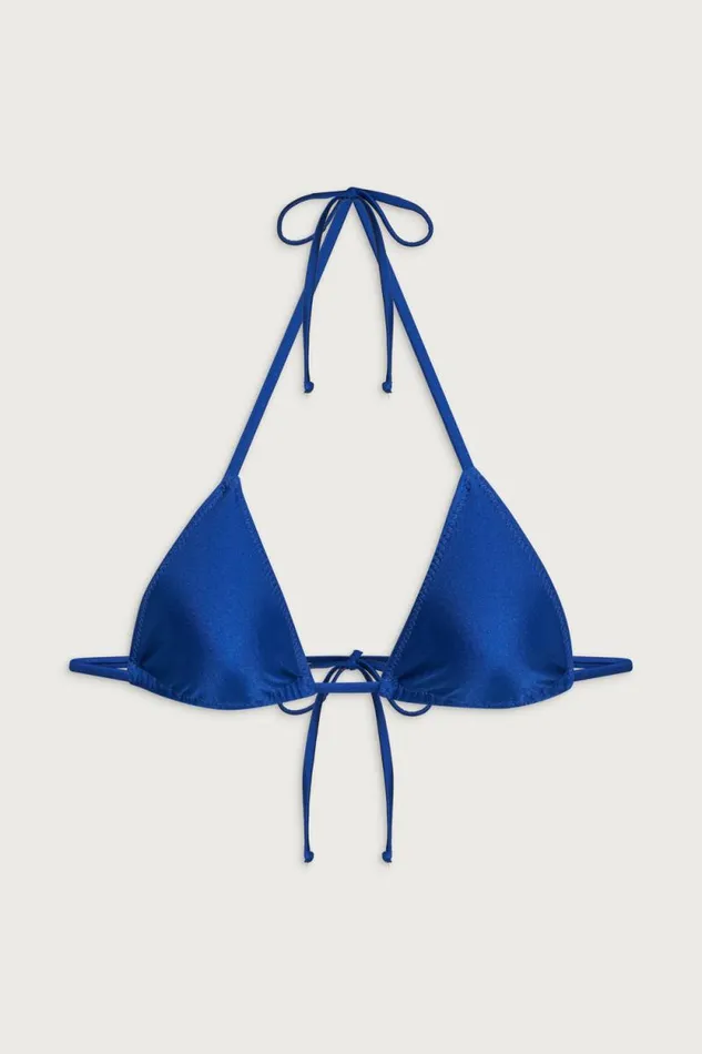 Frankies Bikinis Bikinis Women X DJERF AVENUE Sunrise Micro Bikini Top Deep Blue