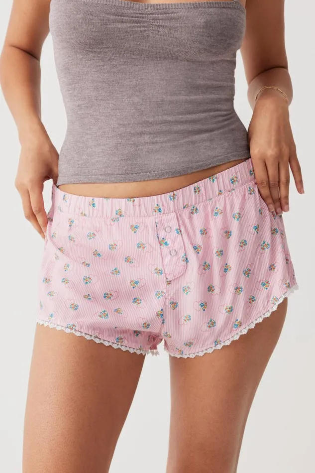 Frankies Bikinis Bottoms Women Tinsley Mini Boxer Short Sweetheart Stripe
