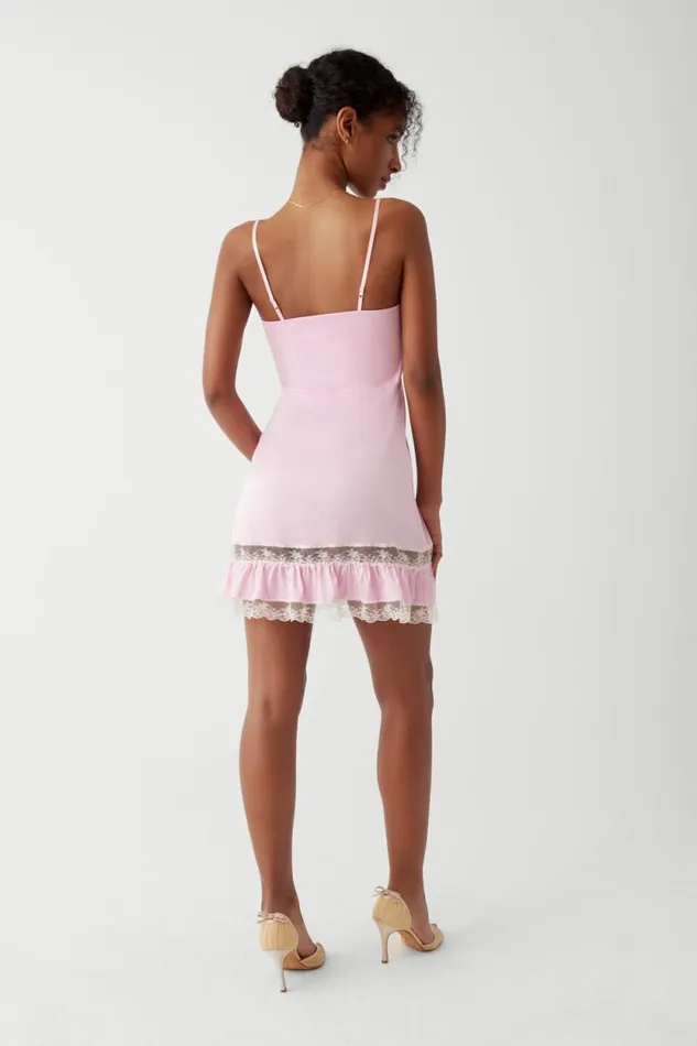 Frankies Bikinis Dresses Women Carson Satin Mini Dress English Rose