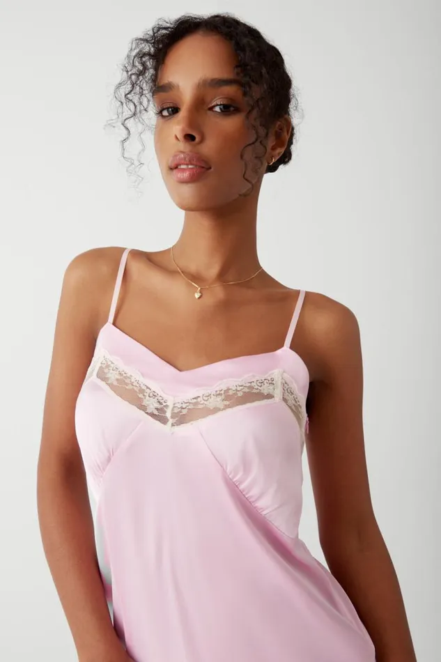 Frankies Bikinis Dresses Women Carson Satin Mini Dress English Rose