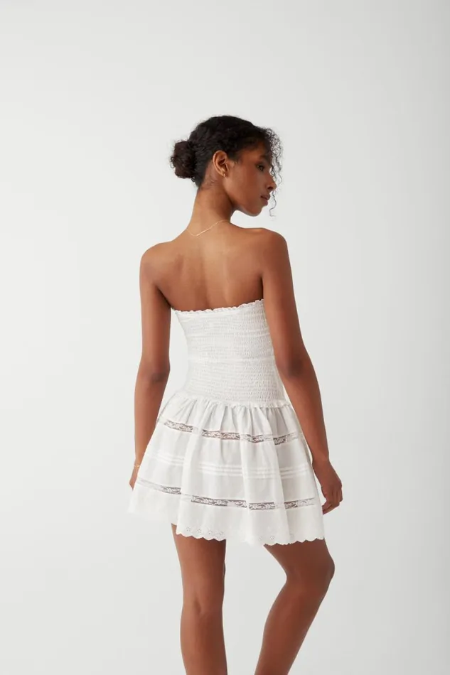 Frankies Bikinis Dresses Women Day Princess Mini Dress White