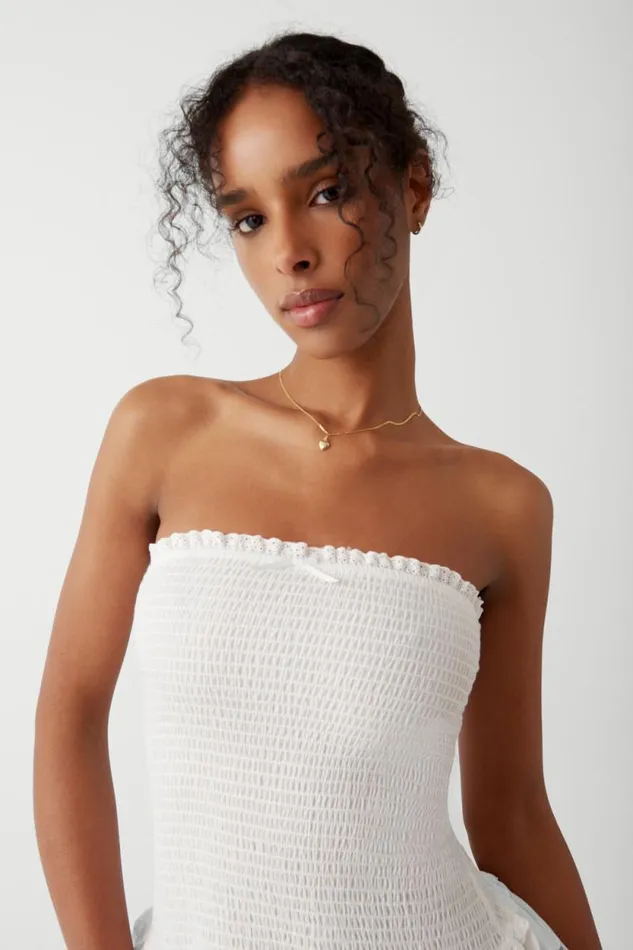 Frankies Bikinis Dresses Women Day Princess Mini Dress White
