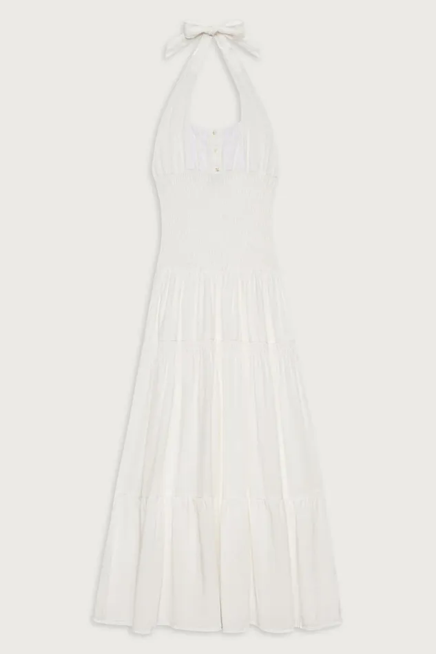 Frankies Bikinis Dresses Women River Halter Maxi Dress White