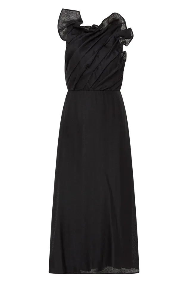 Genesis Midi Dress Black Women Aje Bridesmaid Dresses