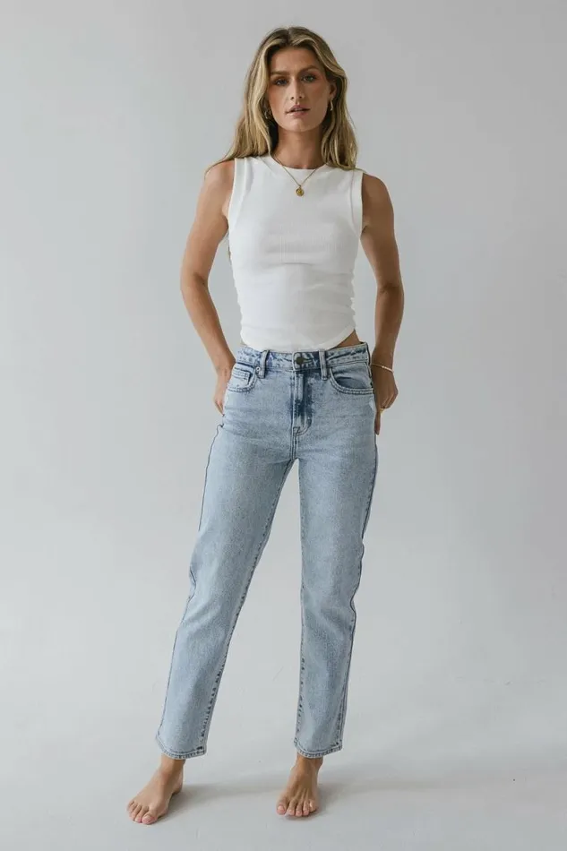 Georgia Straight Leg Jeans Light Wash Women Bohme Denim