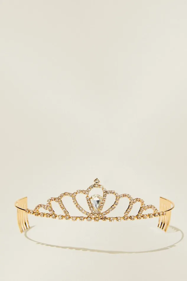 Girls 214 Hair Accessories Cotton On Novelty Headband Goldy Princess Tiara