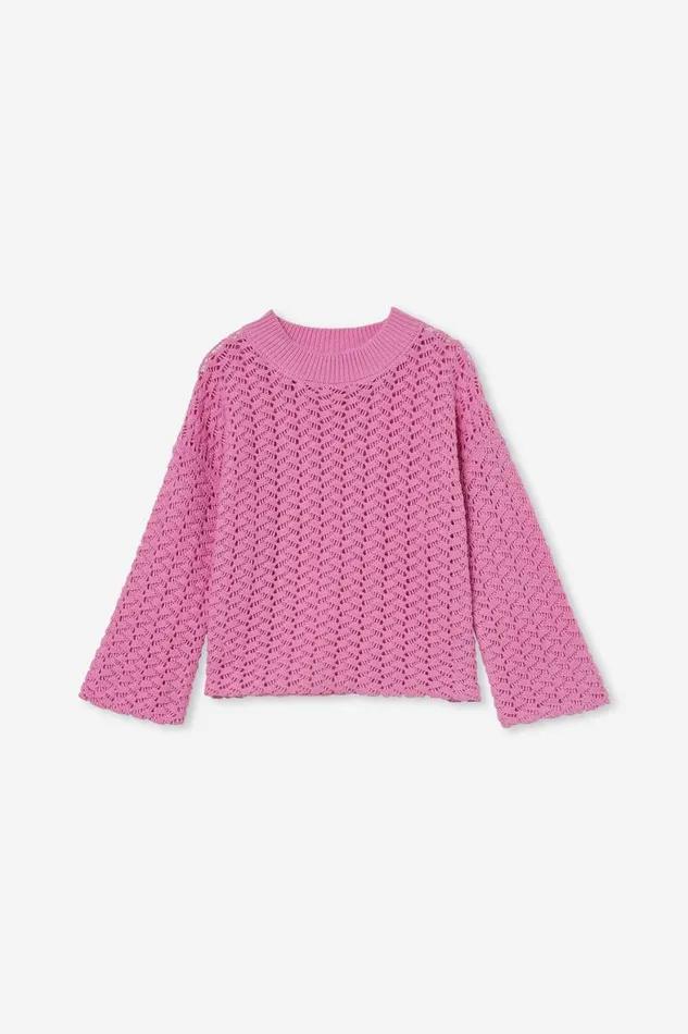 Girls 214 Jackets and Sweaters Cotton On Ruby Knit Jumper Pink Gerbera
