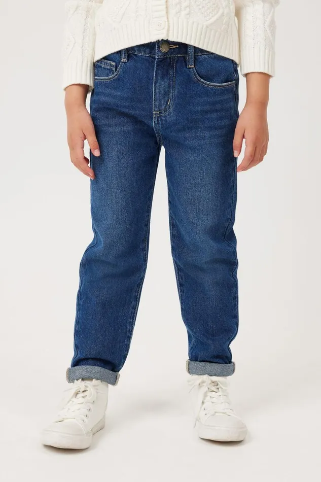 Girls 214 Leggings Pants and Jeans Cotton On India Mom Jean Midnight Blue Wash