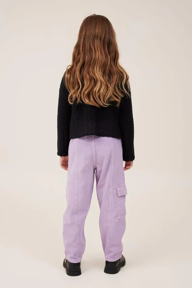 Girls 214 Leggings Pants and Jeans Cotton On Katie Cargo Pant Dusk Purple