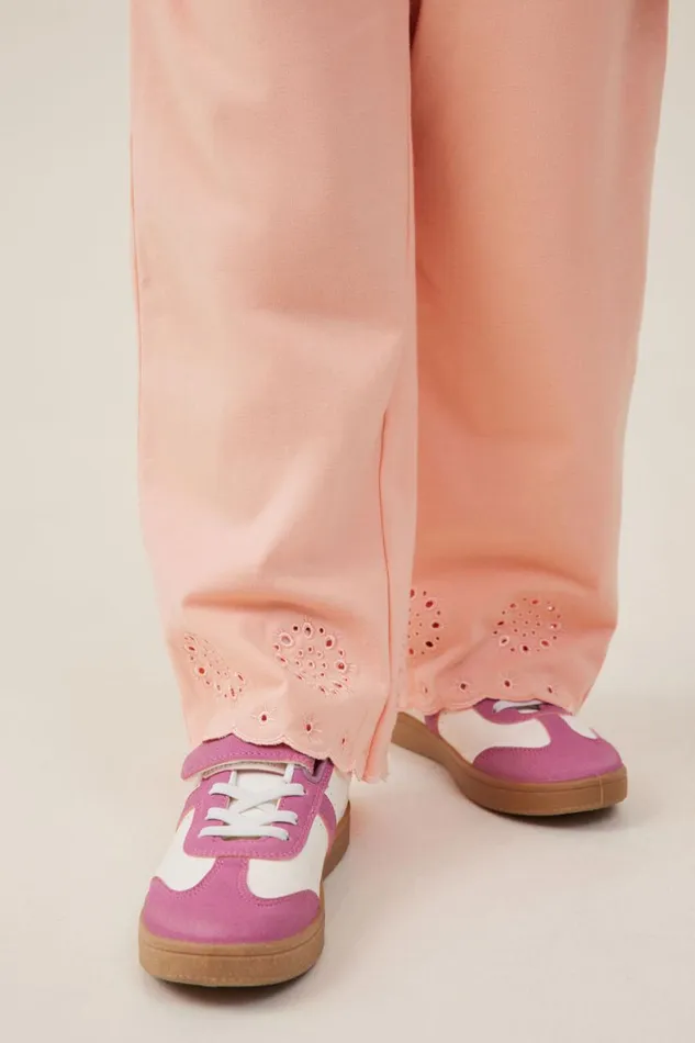 Girls 214 Leggings Pants and Jeans Cotton On Piper Broderie Pant Tropical Orange
