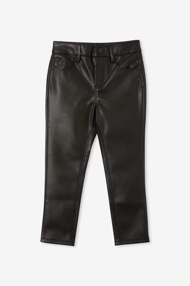 Girls 214 Leggings Pants and Jeans Cotton On Robbey Vegan Leather Pant Black