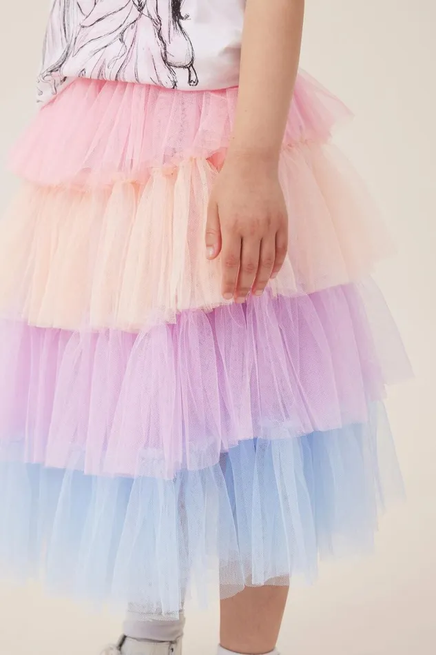 Girls 214 Shorts Skirts and Playsuits Cotton On Trixiebelle Dress Up Skirt Tropical Rainbow