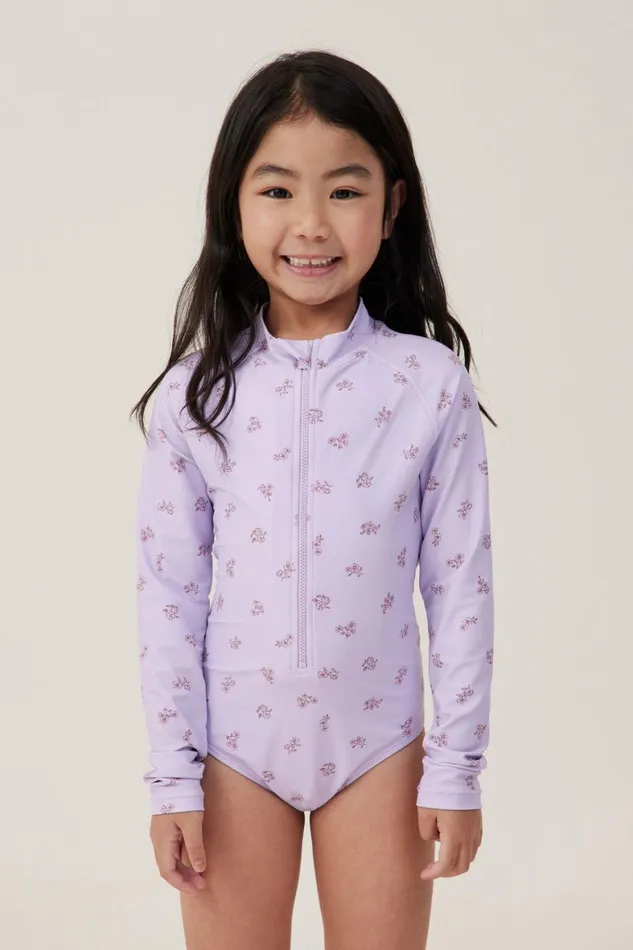 Girls 214 Swimwear Cotton On Lydia One Piece Lilac Dropbetsy Ditsy