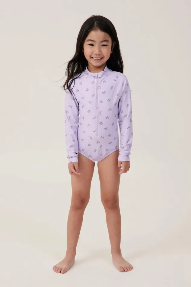 Girls 214 Swimwear Cotton On Lydia One Piece Lilac Dropbetsy Ditsy