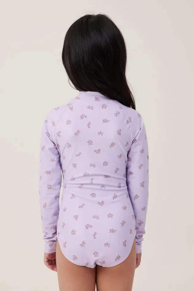 Girls 214 Swimwear Cotton On Lydia One Piece Lilac Dropbetsy Ditsy