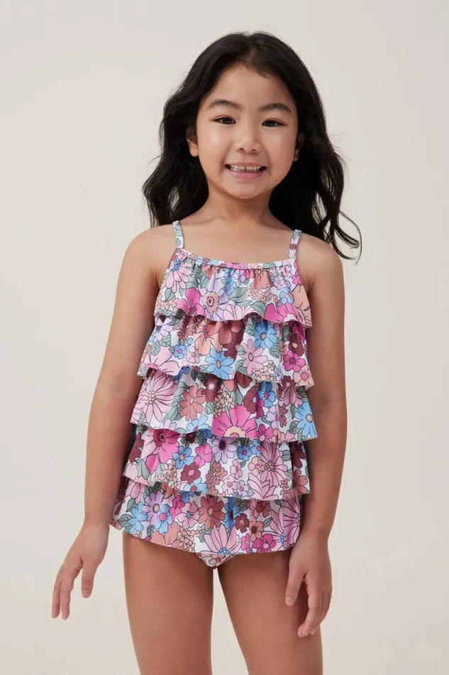 Girls 214 Swimwear Cotton On Pepper One Piece Pink Gerberaquinn Floral