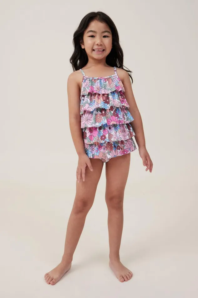 Girls 214 Swimwear Cotton On Pepper One Piece Pink Gerberaquinn Floral