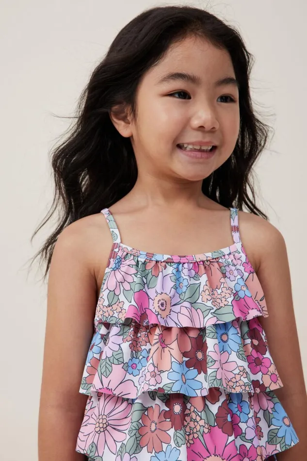 Girls 214 Swimwear Cotton On Pepper One Piece Pink Gerberaquinn Floral
