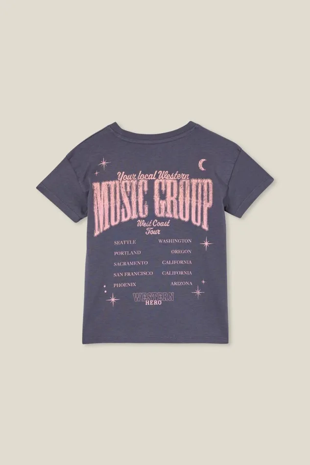 Girls 214 Tops and TShirts Cotton On Poppy Short Sleeve Print Tee Vintage Navymusic Group