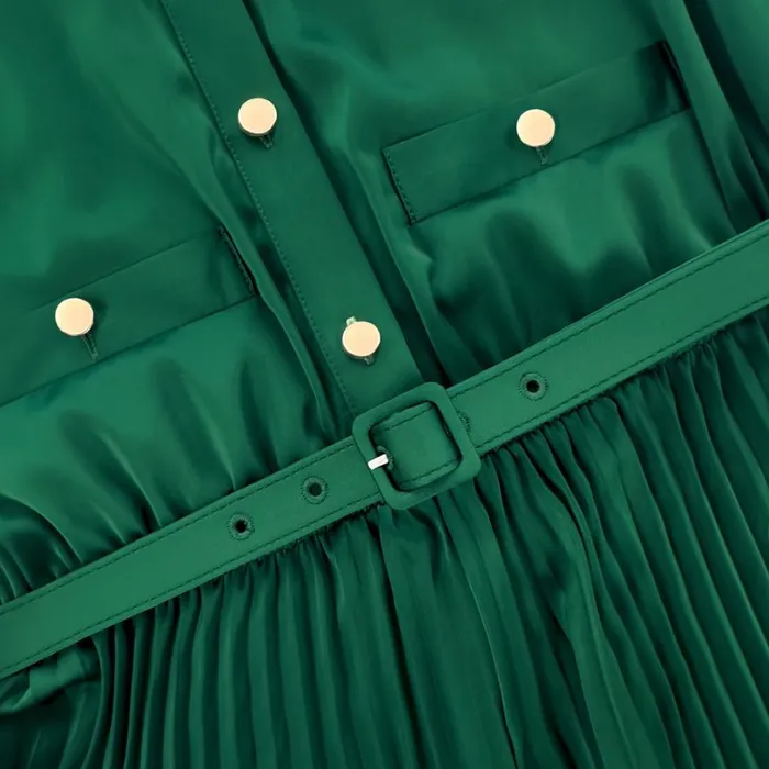 Green Satin Midi Dress Women Self Portrait Dresses Green Satin Midi Dress Women Self Portrait Dresses