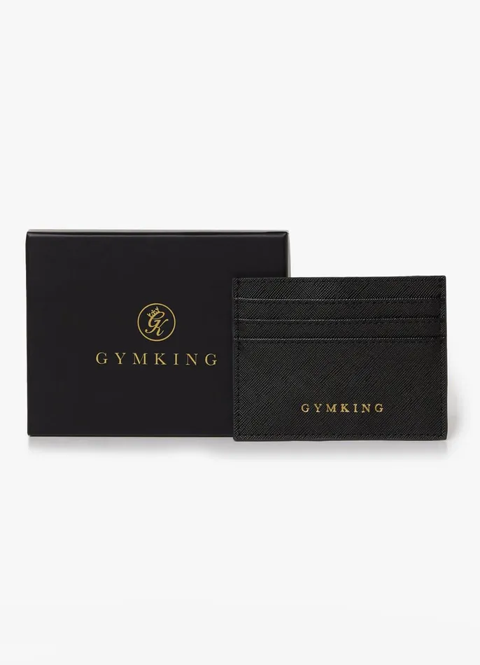 Gym King Accessories Men Debossed Card Holder 8211 Black