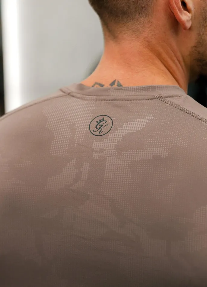 Gym King Gymwear Men Debossed Camo Tee 8211 Iron