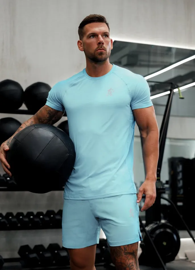 Gym King Gymwear Men Energy Tee 8211 Aqua Sky