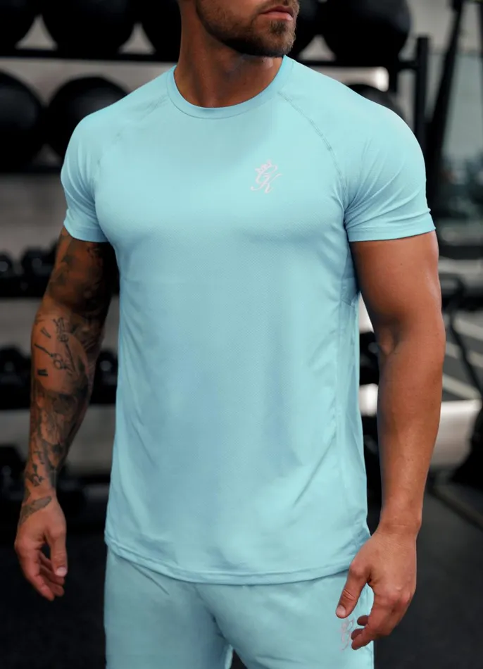Gym King Gymwear Men Energy Tee 8211 Aqua Sky
