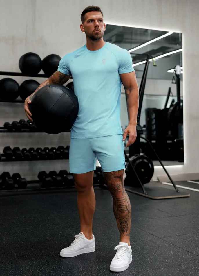 Gym King Gymwear Men Energy Tee 8211 Aqua Sky