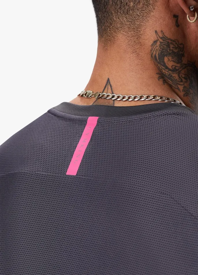 Gym King Gymwear Men Flex Tee 8211 GraphiteFuchsia
