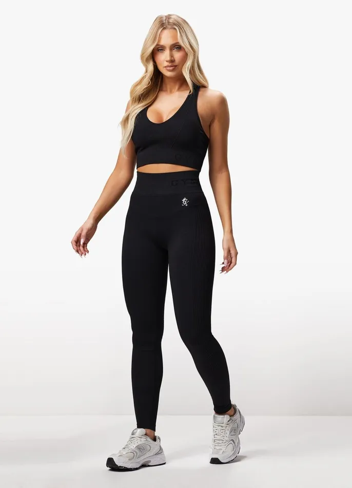 Gym King Gymwear Women Formation Racer Rib Bra 8211 Black