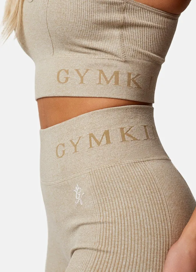 Gym King Leggings Women Formation Rib Legging 8211 Oatmeal Marl