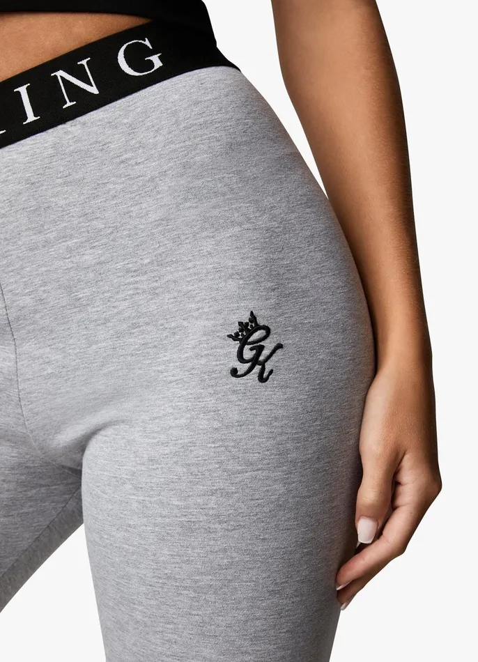 Gym King Leggings Women Linear Tape Legging 8211 Grey Marl